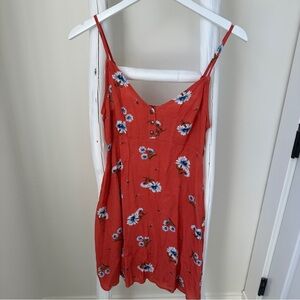 Hiatus Red and White Floral Lightweight Sundress Size Small